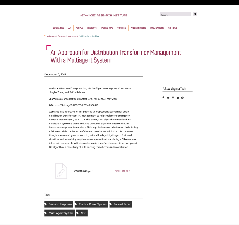 An Approach for Distribution Transformer Management With a Multiagent System