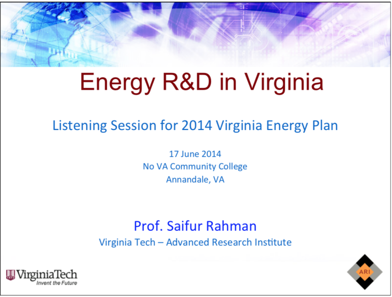  Energy R&D in Virginia